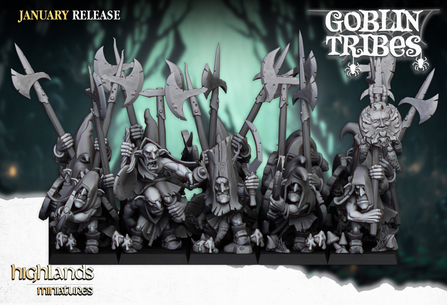 28mm Pikemen - Swamp Goblins