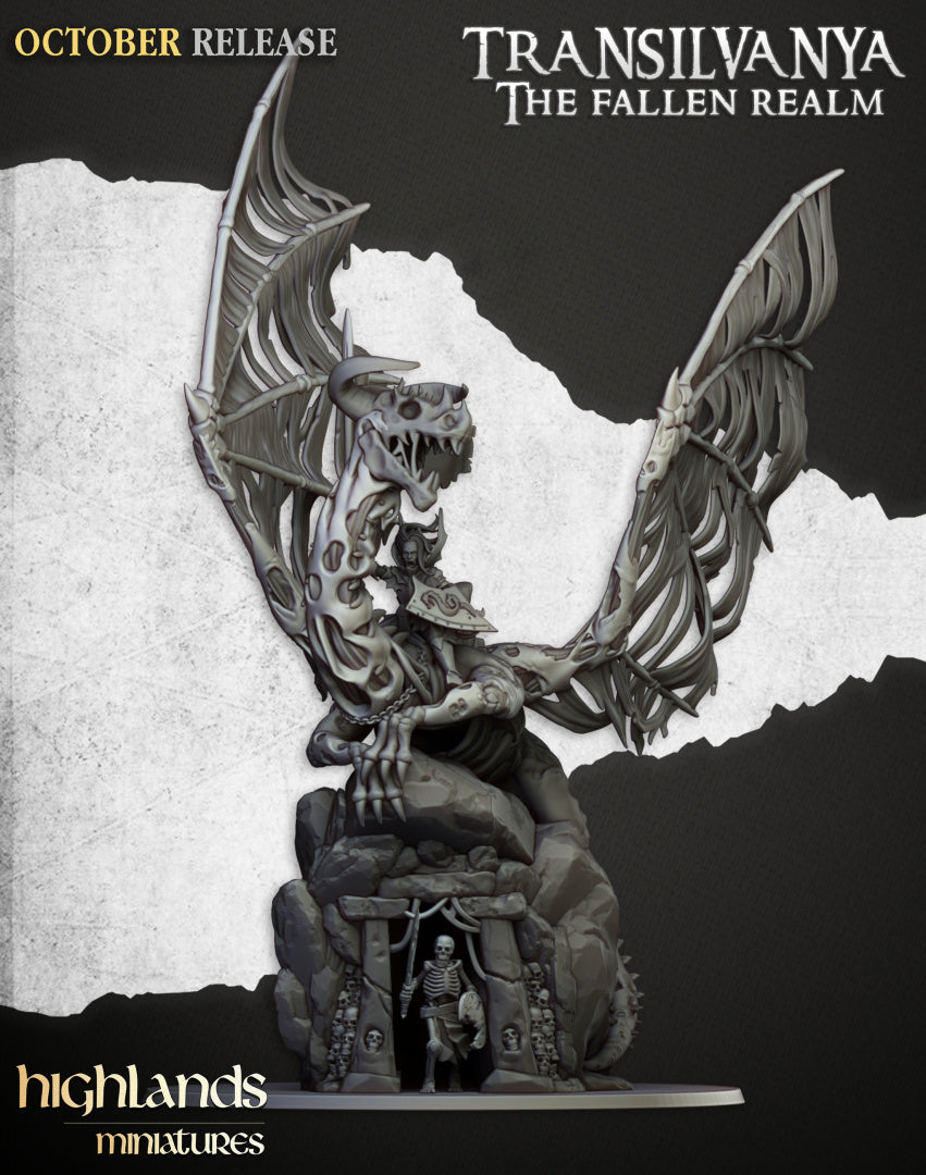 28mm Vampire Lady on Zombie Dragon - Transilvanya