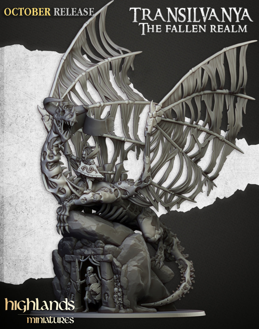 28mm Vampire Lady on Zombie Dragon - Transilvanya