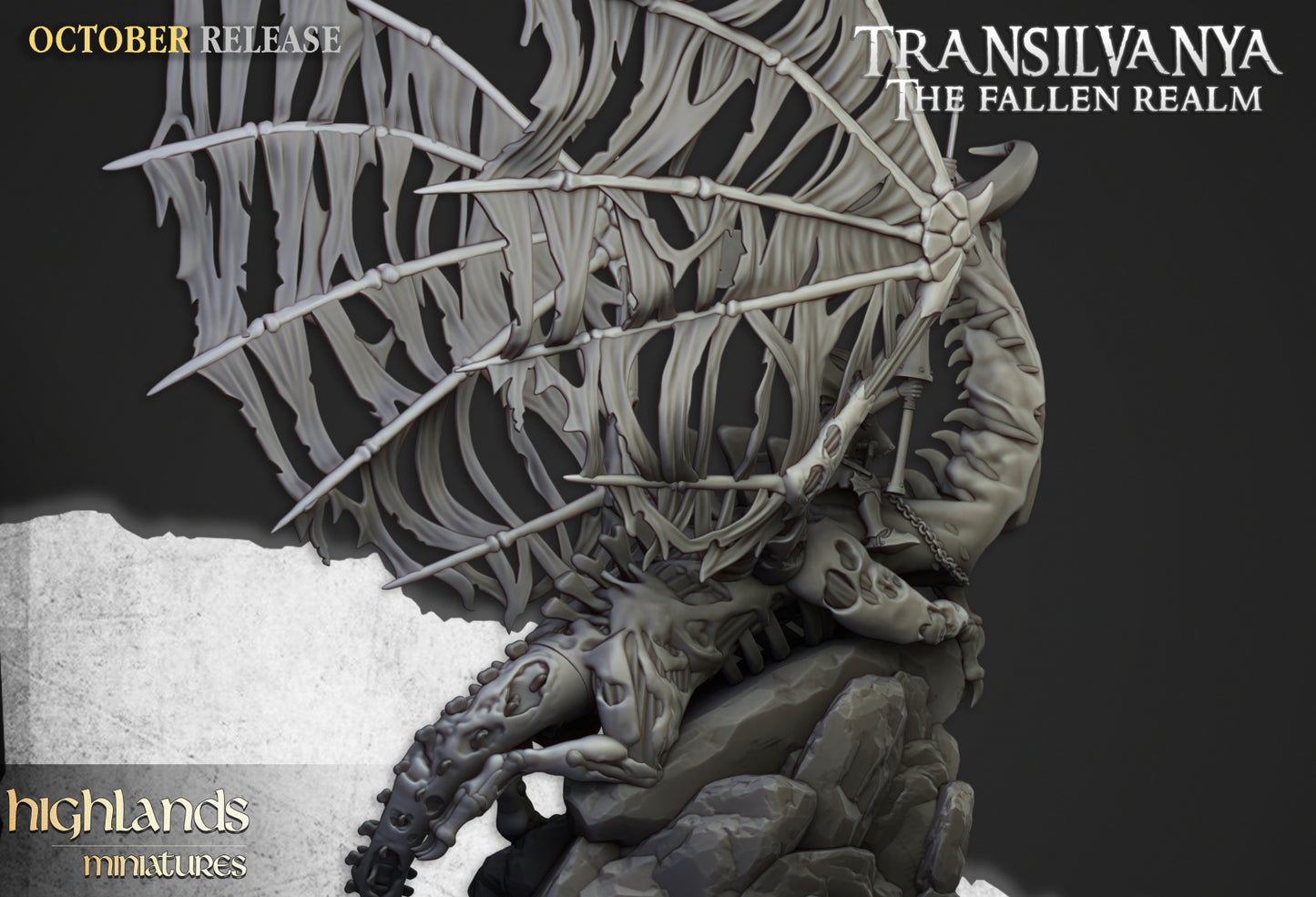 28mm Vampire Lady on Zombie Dragon - Transilvanya