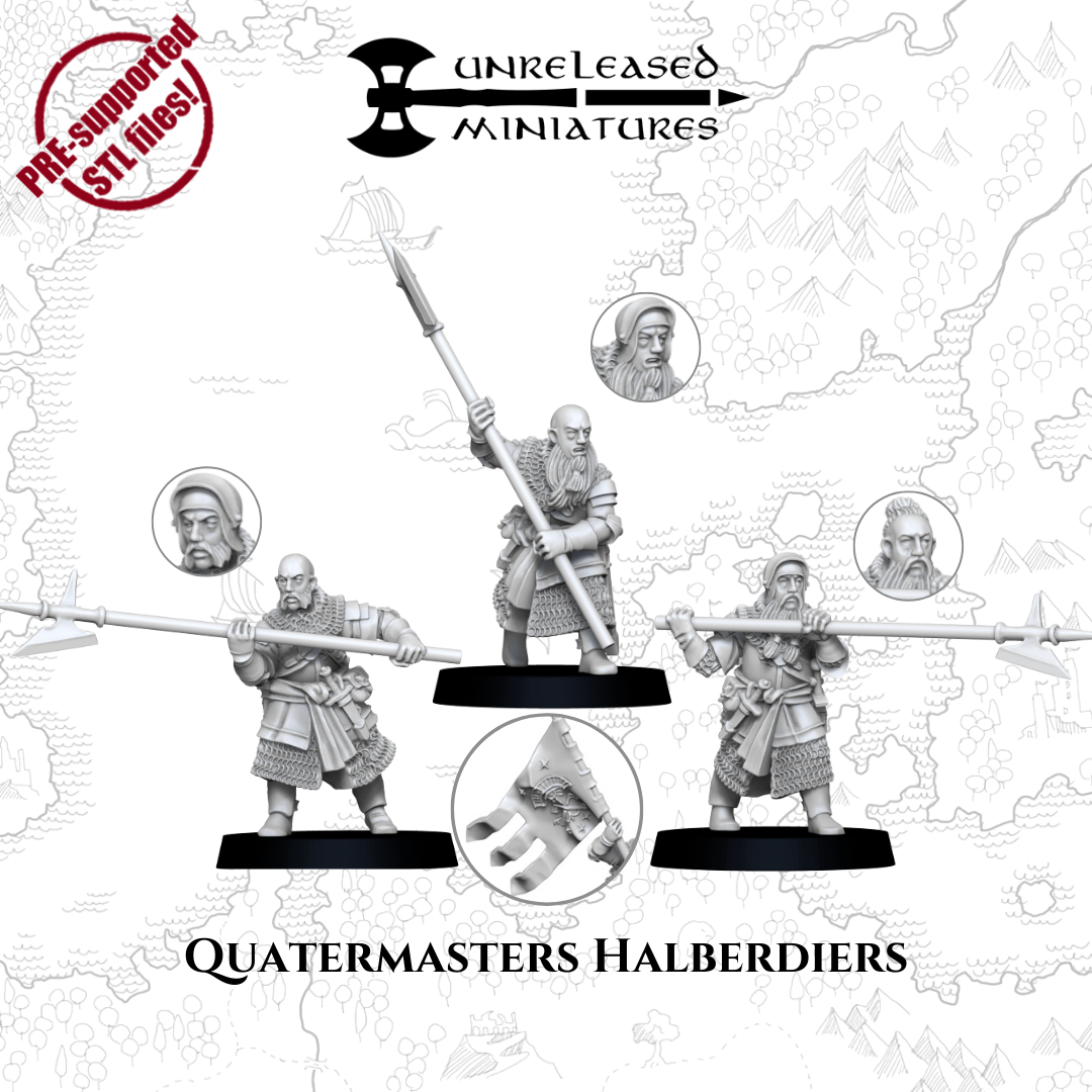 28mm Quartermasters Halberdiers