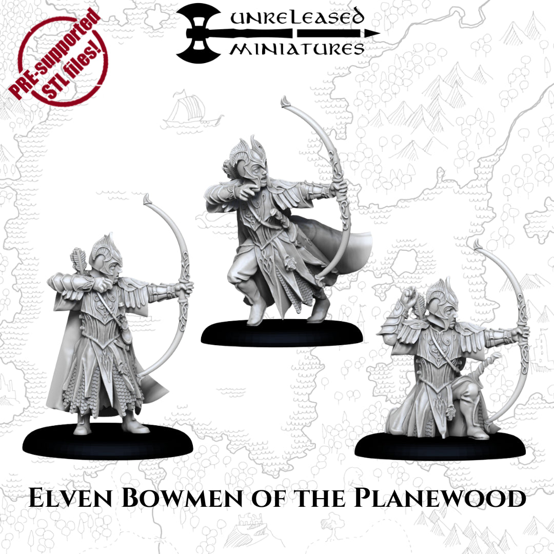 28mm Elven Bowmen of the Planewood