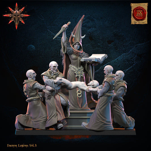 28mm Priestess and Acolytes