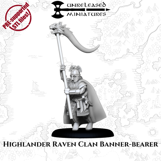 HIGHLANDER RAVEN CLAN STANDARD-BEARER