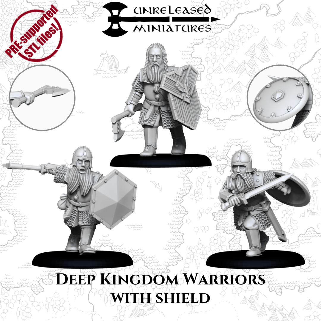 DEEP KINGDOM WARRIORS WITH SHIELDS