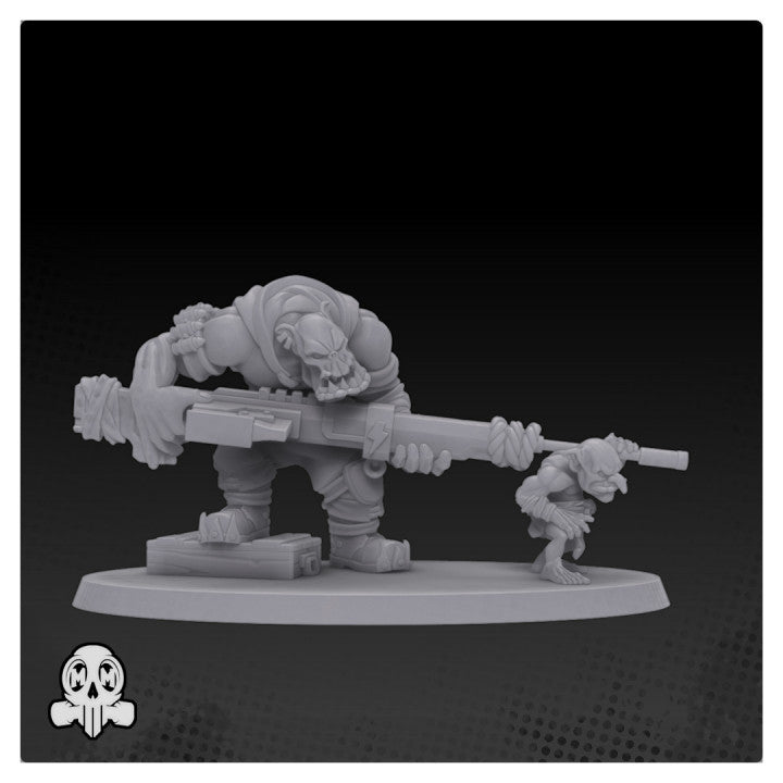 28mm Orc Sniper and Goblin Sidekick