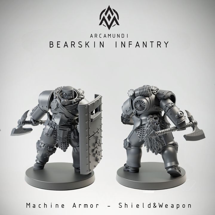 Bearskin Infantry - Machine Armor - Shield & Weapon