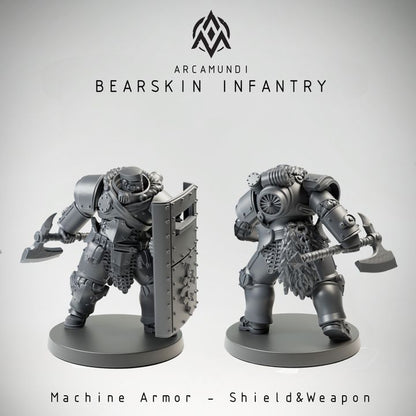Bearskin Infantry - Machine Armor - Shield & Weapon