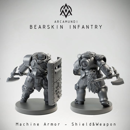 Bearskin Infantry - Machine Armor - Shield & Weapon