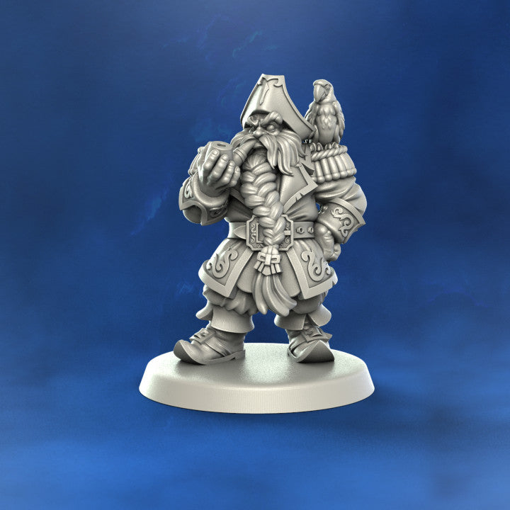 28mm Dwarf Capitan