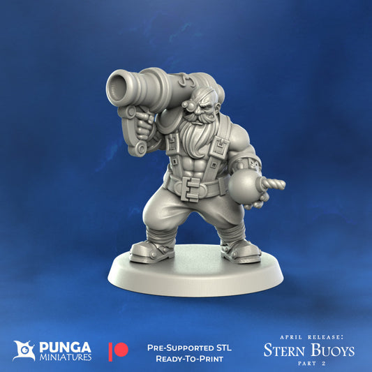 28mm Dwarf Canoneer