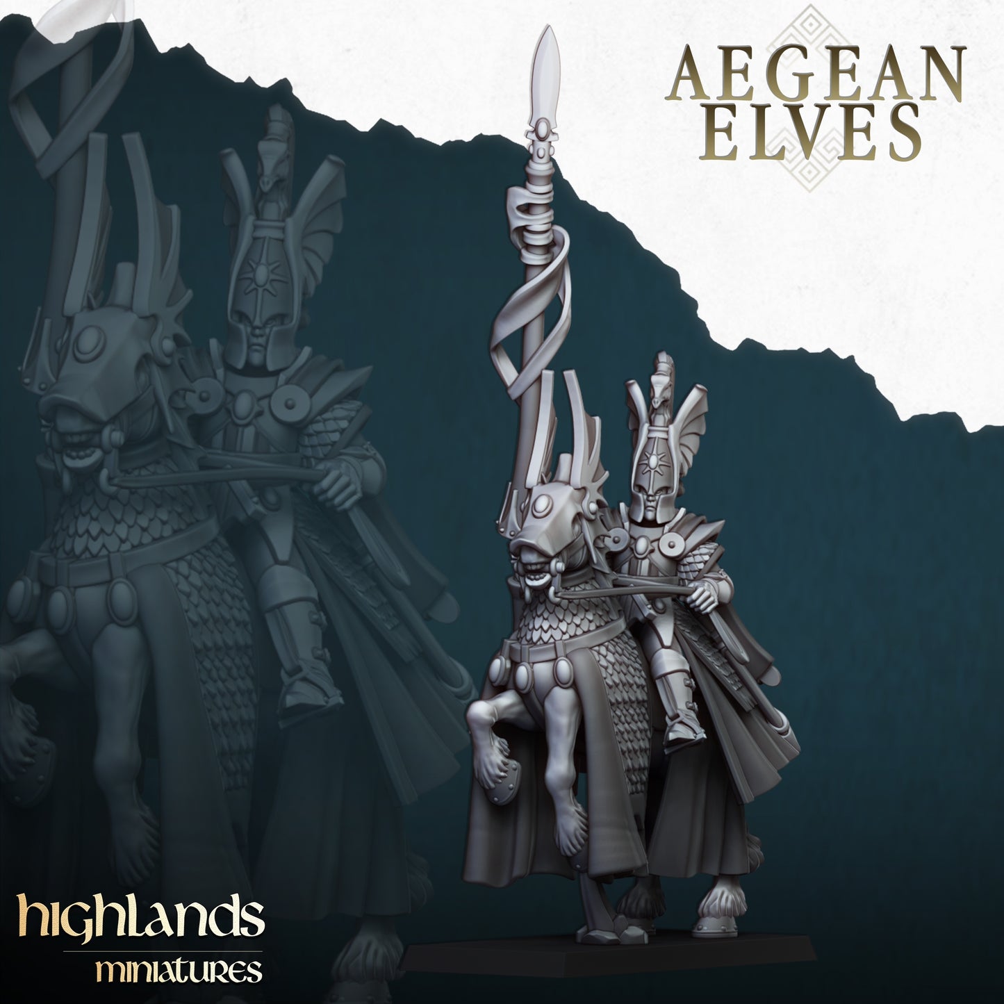 28mm Mounted Lord - Aegean Elves