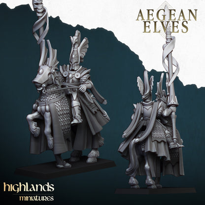 28mm Mounted Lord - Aegean Elves