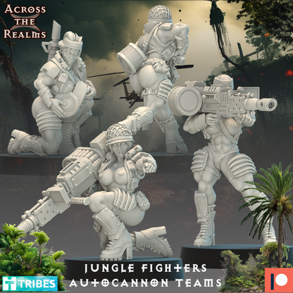28mm Jungle Fighters Autocannon Teams