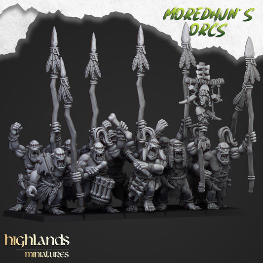 28mm Cave Orc Warriors with Spears - Orc & Goblin Tribes