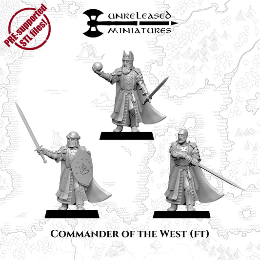 28mm Men of the West Commander (ft)