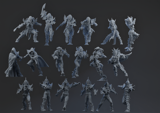 28mm Dark Elf Team
