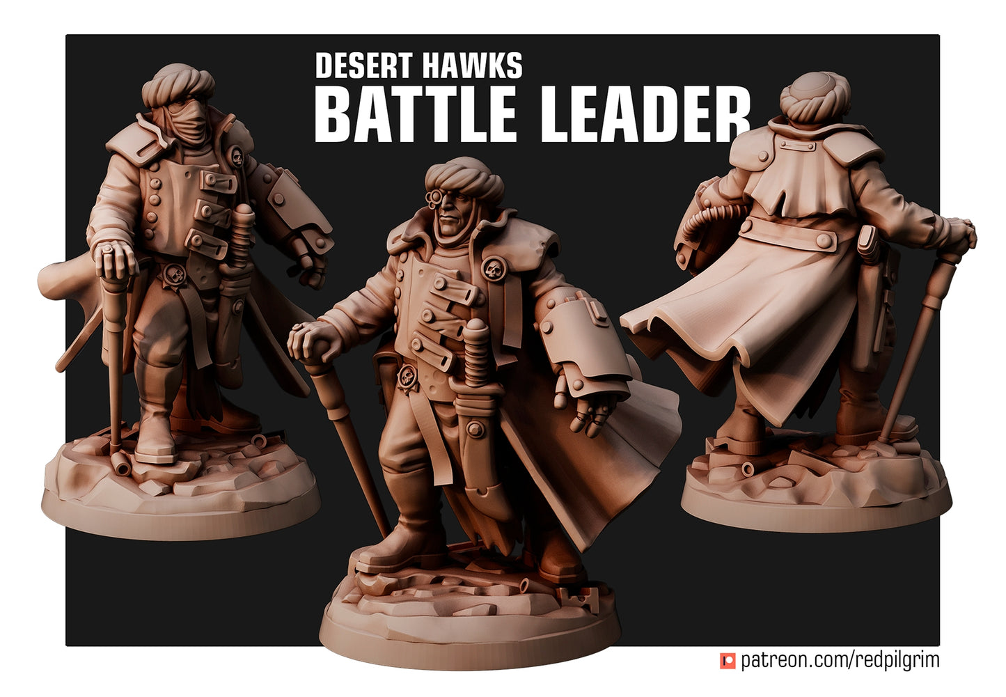 28mm Desert Hawks Battle Leader V2
