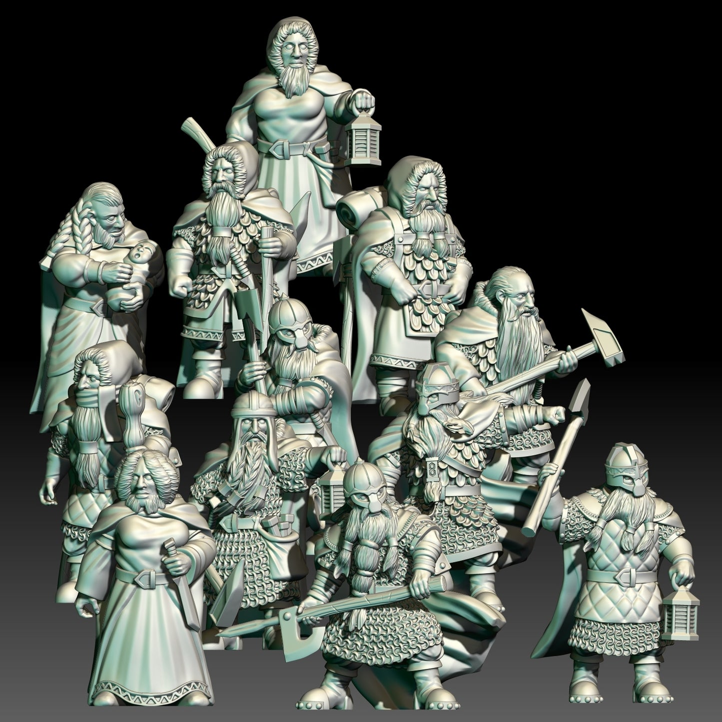 28mm Dwarven Travelers