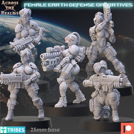 28mm Female Earth Defense Operatives