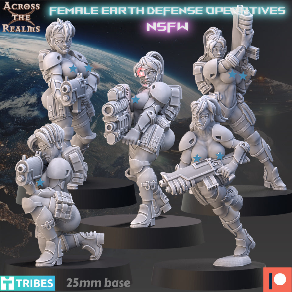 28mm Female Earth Defense Operatives