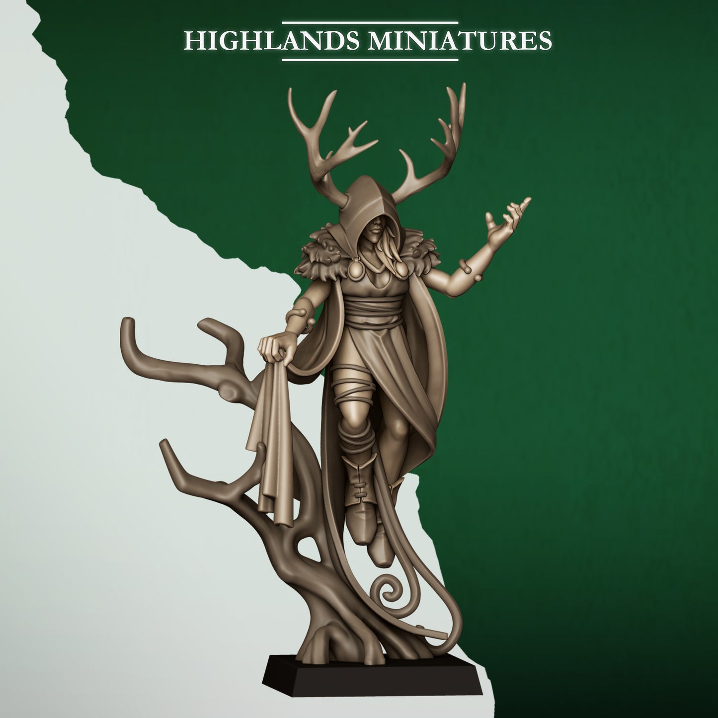 28mm Female Feral Elf Druid