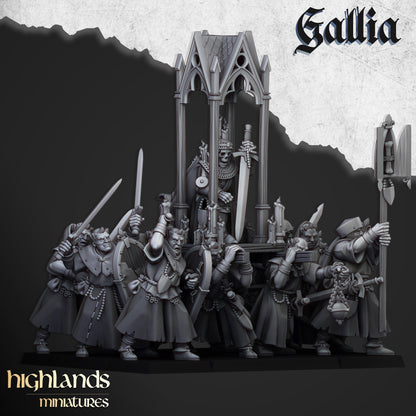 28mm Pilgrims with Reliquary - Gallia