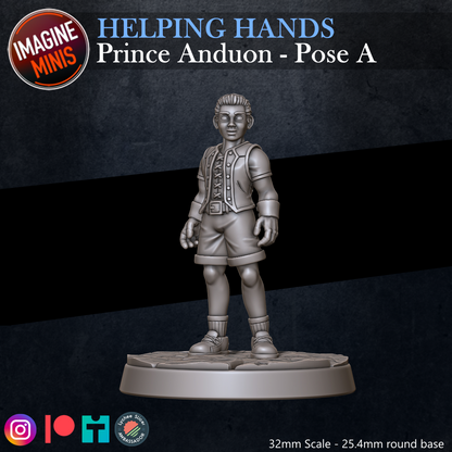 Role-Playing Miniatures - Prince Anduon Pose A