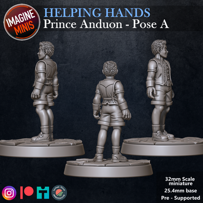 Role-Playing Miniatures - Prince Anduon Pose A