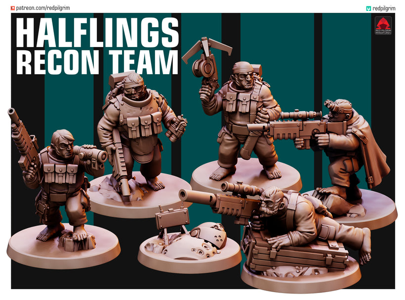 28mm Halflings Recon Team