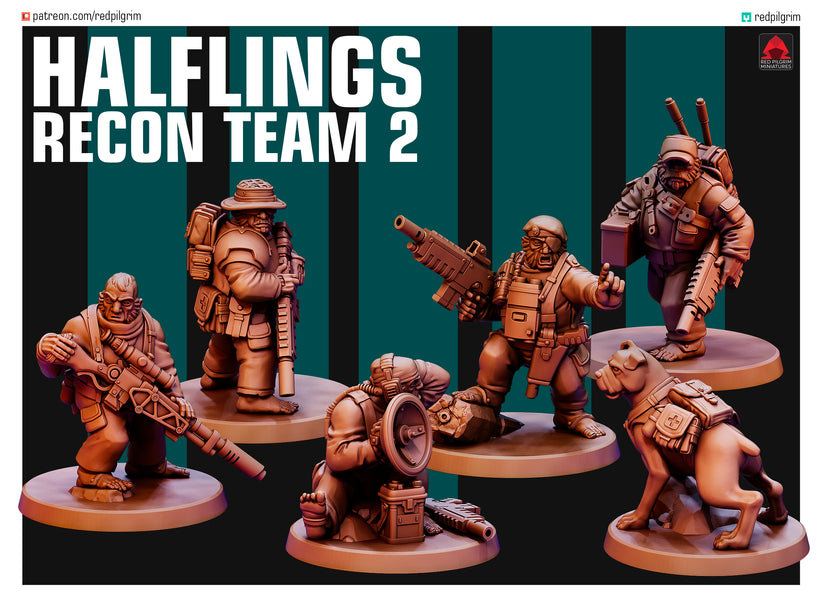 28mm Halflings Recon Team 2