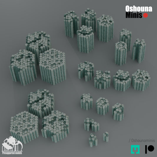 28mm Hexagonal Rocks