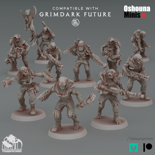28mm Crab Cult - Infected Workers