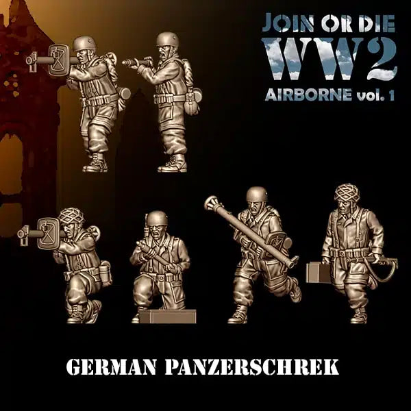 28mm German FALLSCHIRMJÄGER Panzerschreck Teams