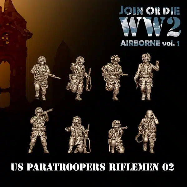 28mm US Airborne Paratroopers Riflemen 02