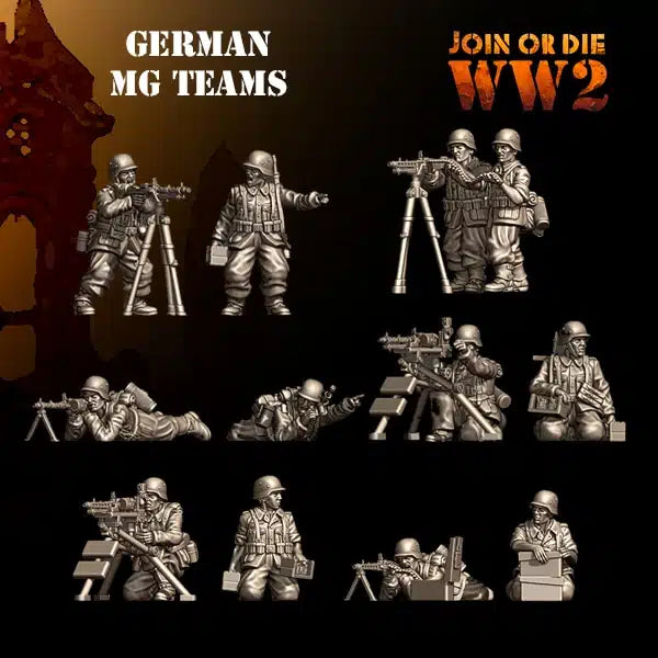 28mm German MG Teams