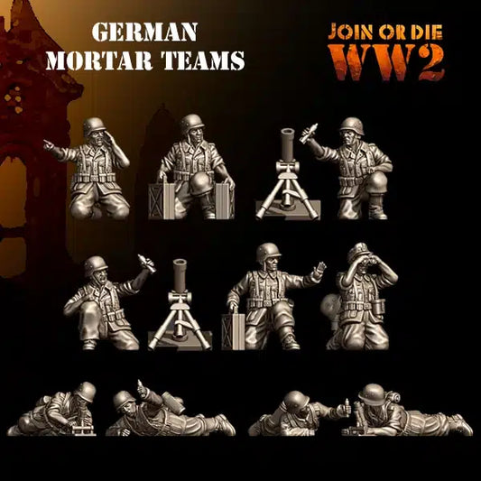 28mm German Mortar Teams