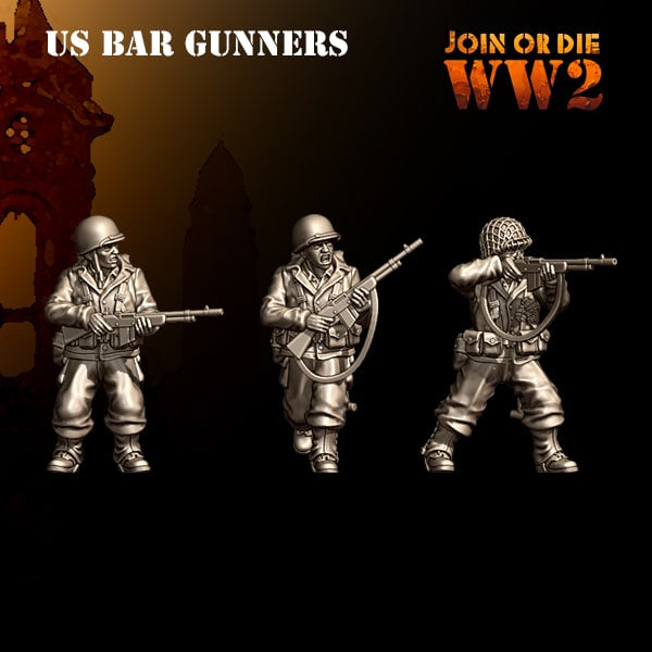 28mm US Army G.I. BAR Gunners