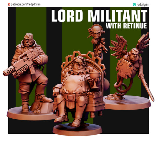 28mm Lord-Militant with Retinue