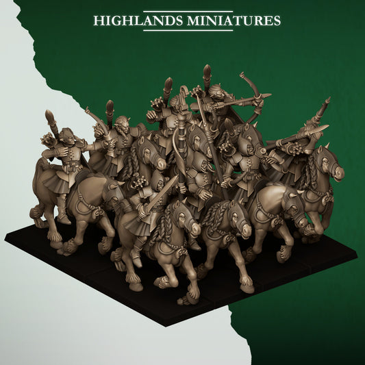 28mm Mounted Feral Archers