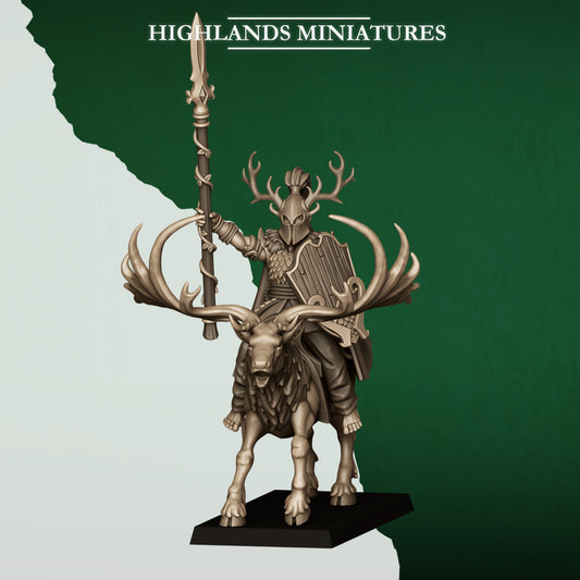 MOUNTED ELF LORD ON STAG