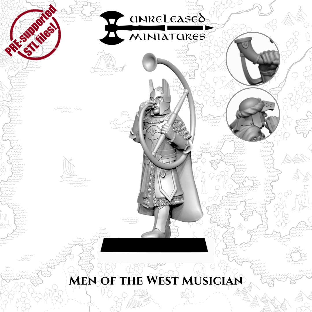 28mm Men of the West Musician