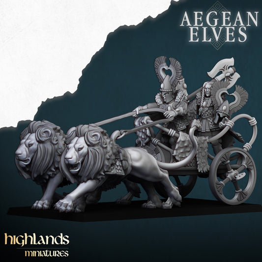 28mm Nemean Lions Chariot - Aegean Elves