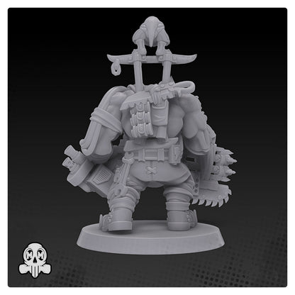 28mm Orc Spanner Boss and Goblin Sidekick