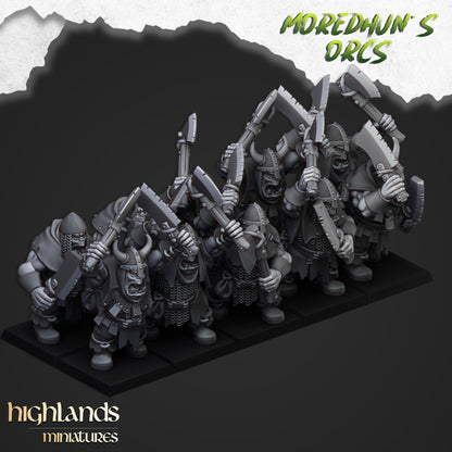 28mm Orc Warriors with Two One-Handed Weapons - Orc Tribes