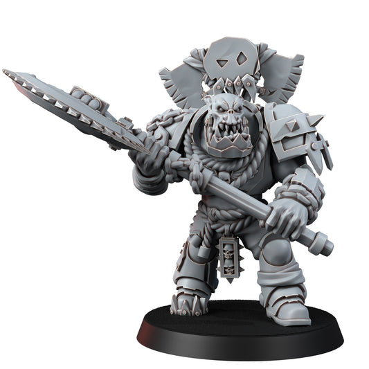 28mm Orc Megaboss in Looted Armour
