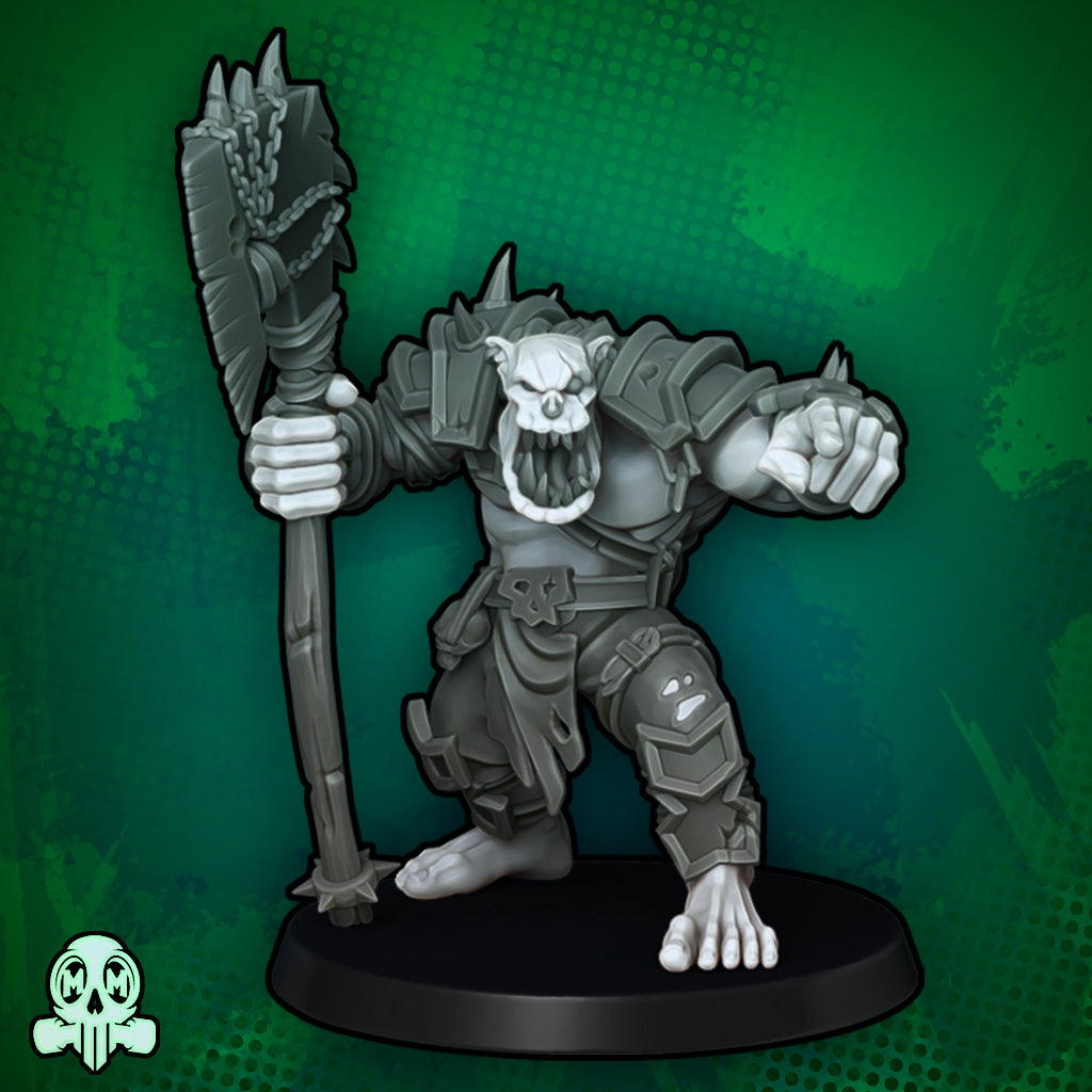 28mm Orc Warboss with Uge Axe – Proxy Wargaming Aus