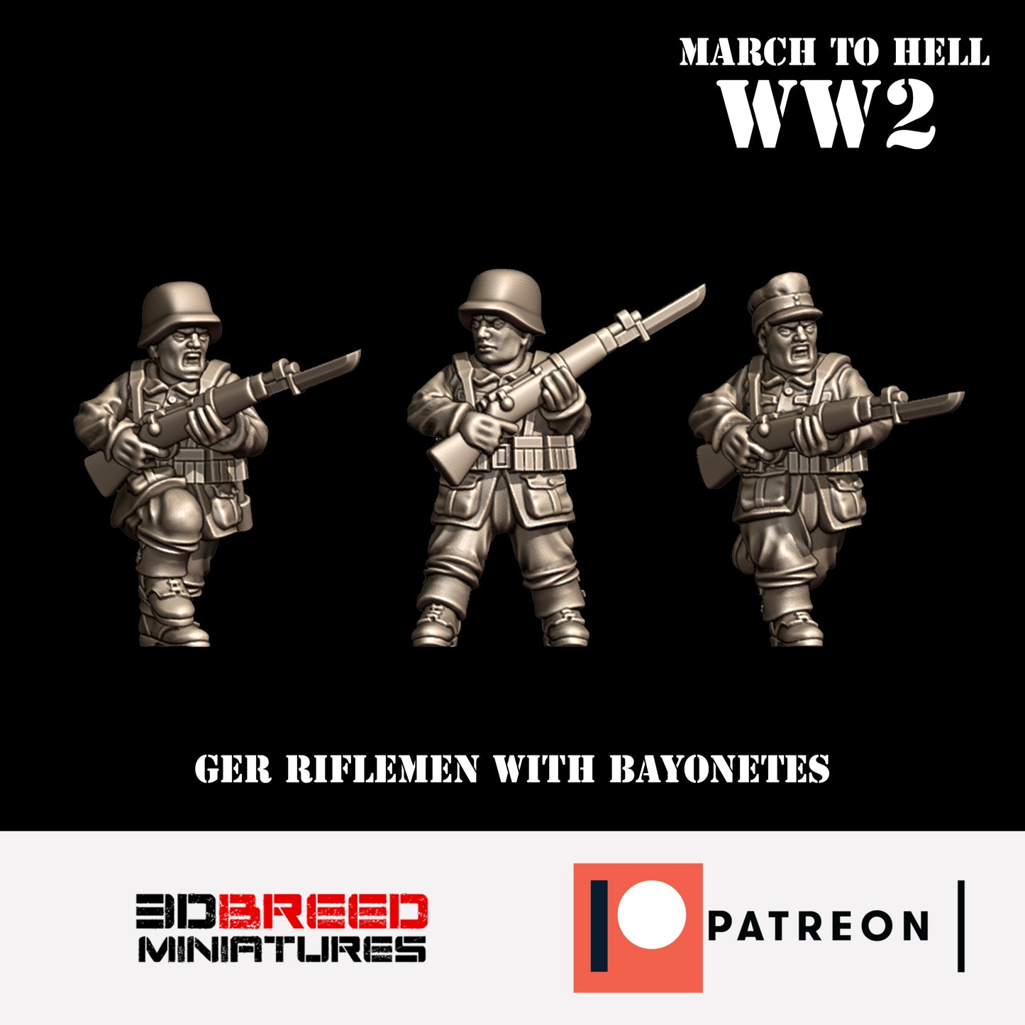 Ger Riflemen w/Bayonets Pack 1