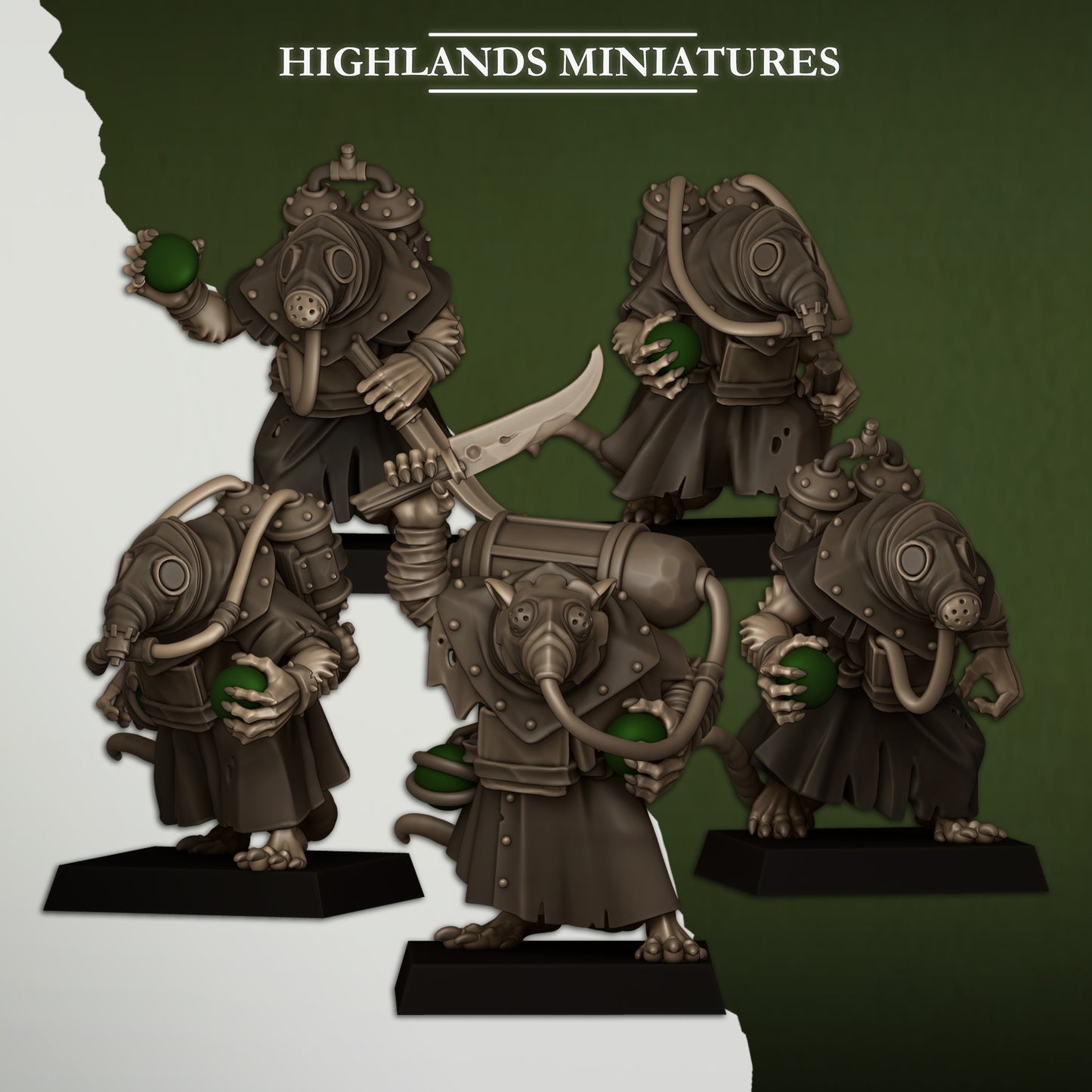 28mm Sewer Poison Porters - Sewer Vermin