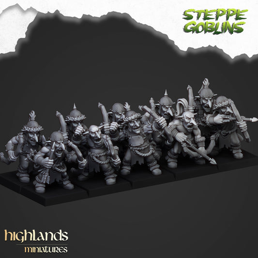 28mm Steppe Goblins with Bows - Orc & Goblin Tribes